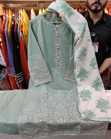 Designer Three Piece | Shahzadi | Premium Winter Cotton