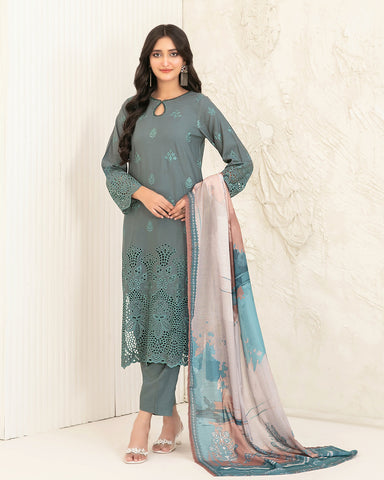 Designer Three Piece | Embroidered - Luxury Riyana | Premium Lawn