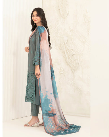 Designer Three Piece | Embroidered - Luxury Riyana | Premium Lawn