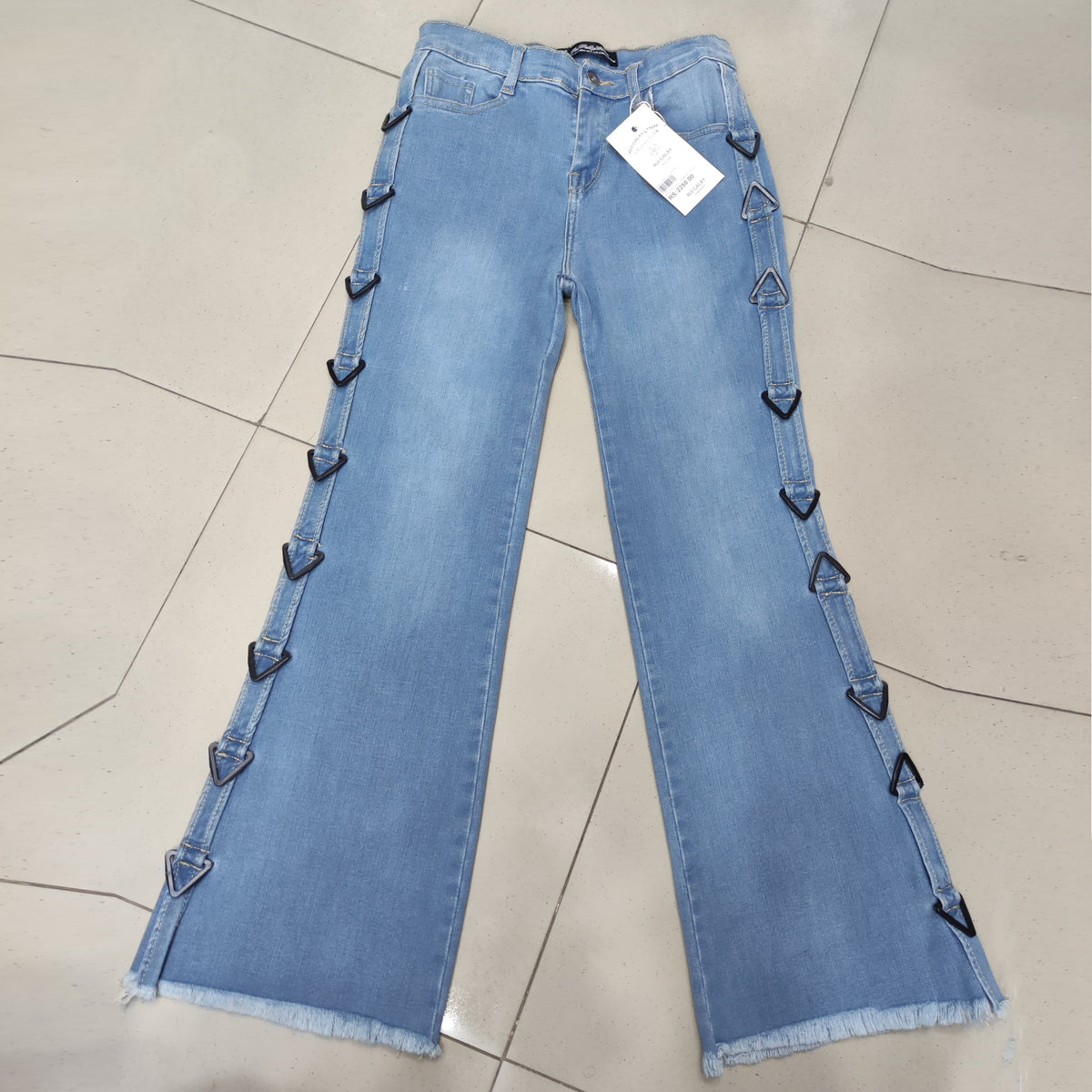 Ladies Pants | Bell Bottom | Buckle Styled Jeans