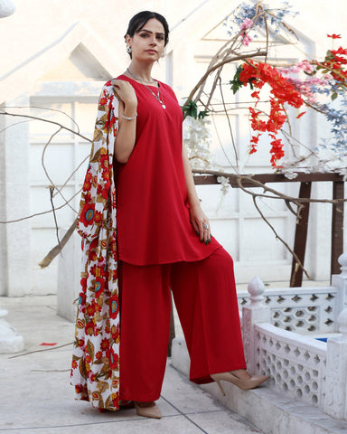 Printed Long Gown | Inner & Flappers | Stone Linen