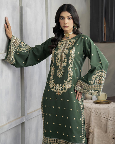 Designer Two Pieces | Embroidered Shirt | Dhanak