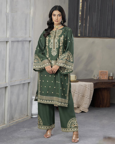 Designer Two Pieces | Embroidered Shirt | Dhanak