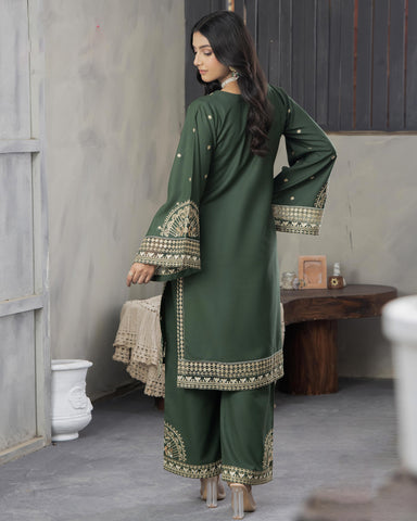 Designer Two Pieces | Embroidered Shirt | Dhanak