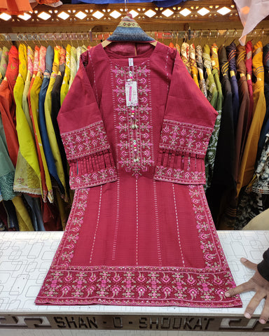 Designer Embroidered Three Piece | Laadli | Khaddar