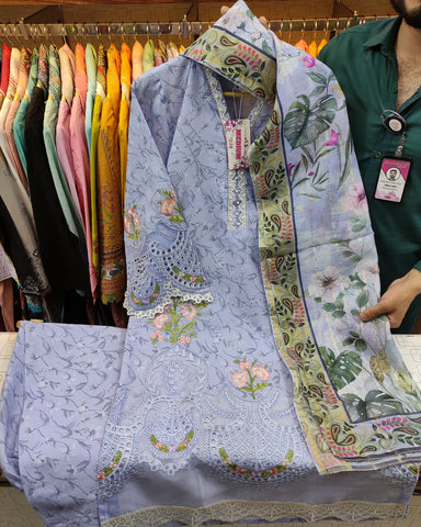 Designer Three Pieces | Roop-III (Heer) | Soft Print Cotton Lawn