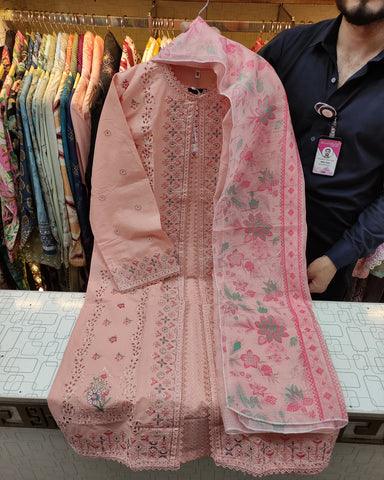 Designer Three Piece | Luxury Gown | Lawn Cotton