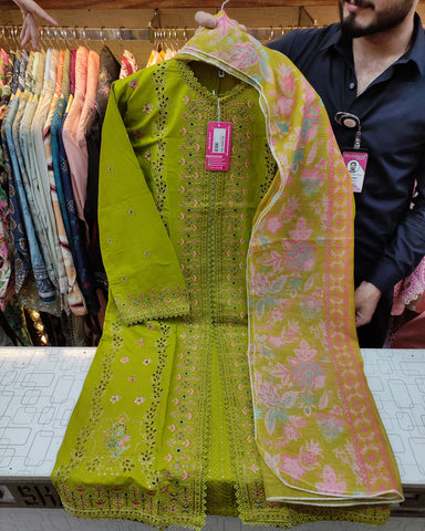 Designer Three Piece | Luxury Gown | Lawn Cotton