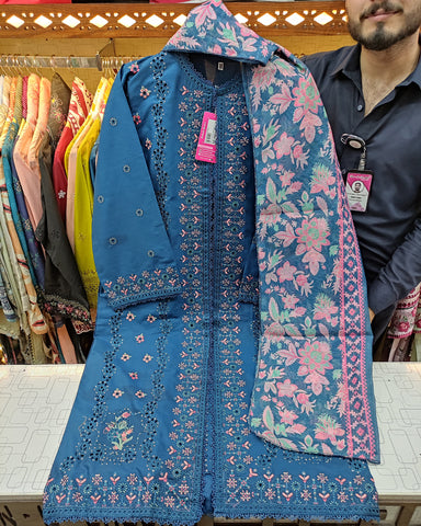 Designer Three Piece | Luxury Gown | Lawn Cotton