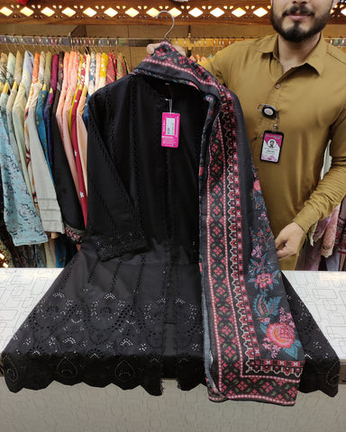 Designer Three Piece | Luxury Gown-II | Lawn Cotton
