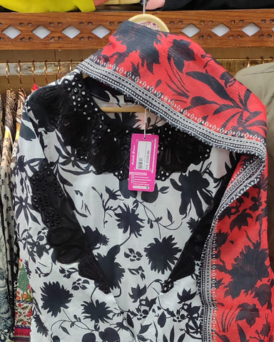 Designer Three Pieces | Digital Printed Embroidered | Lawn