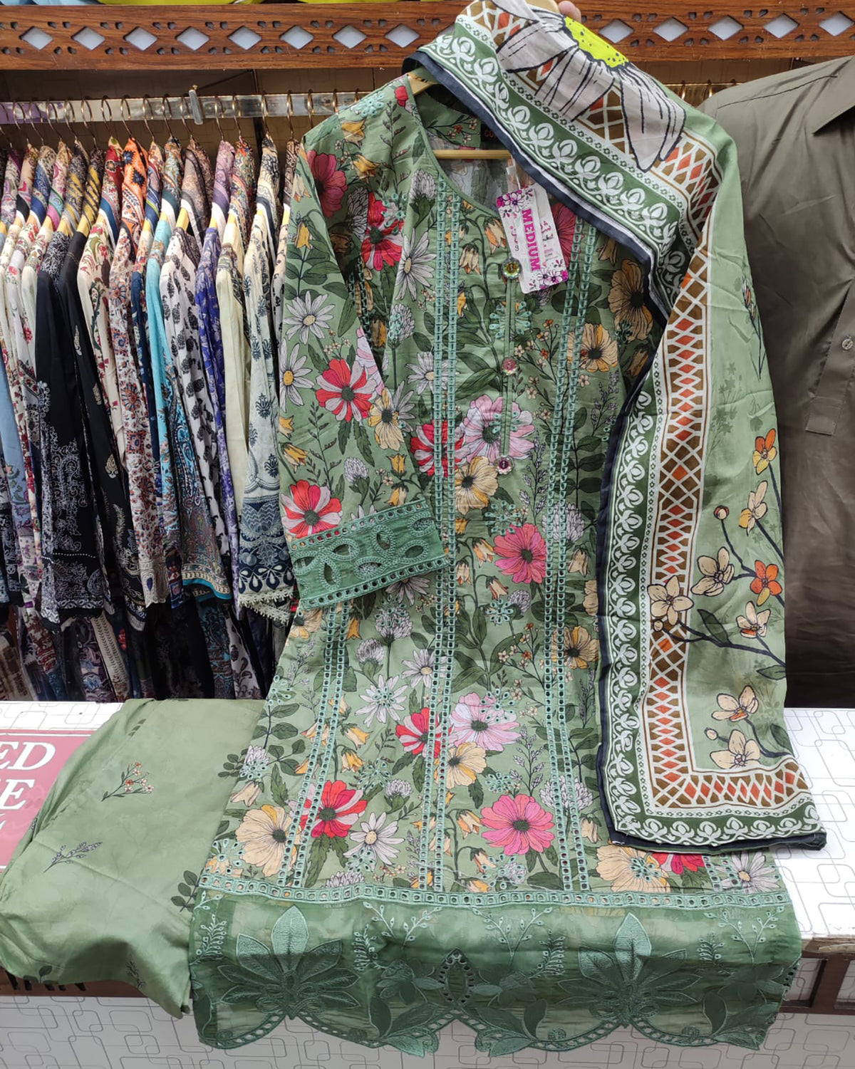 Designer Three Pieces | Digital Printed Embroidered | Lawn