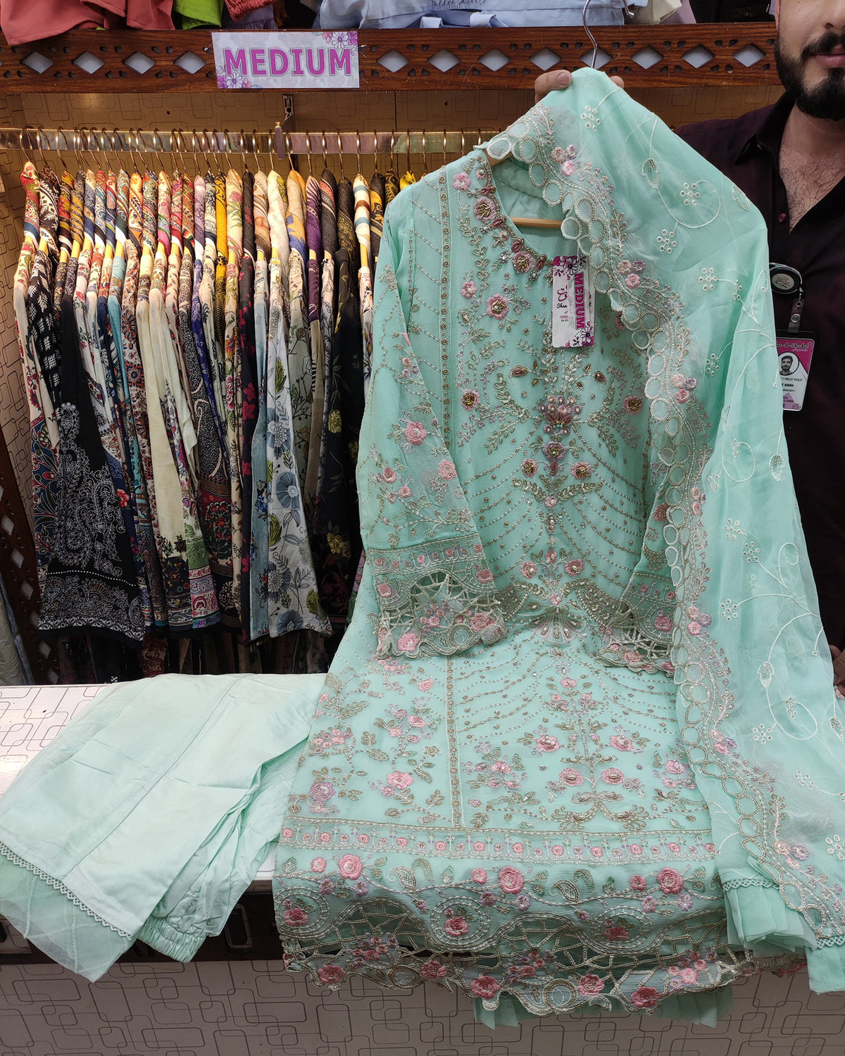 Three Piece Formals | Festive Embroidered | Premium Chiffon (Inner Attached)