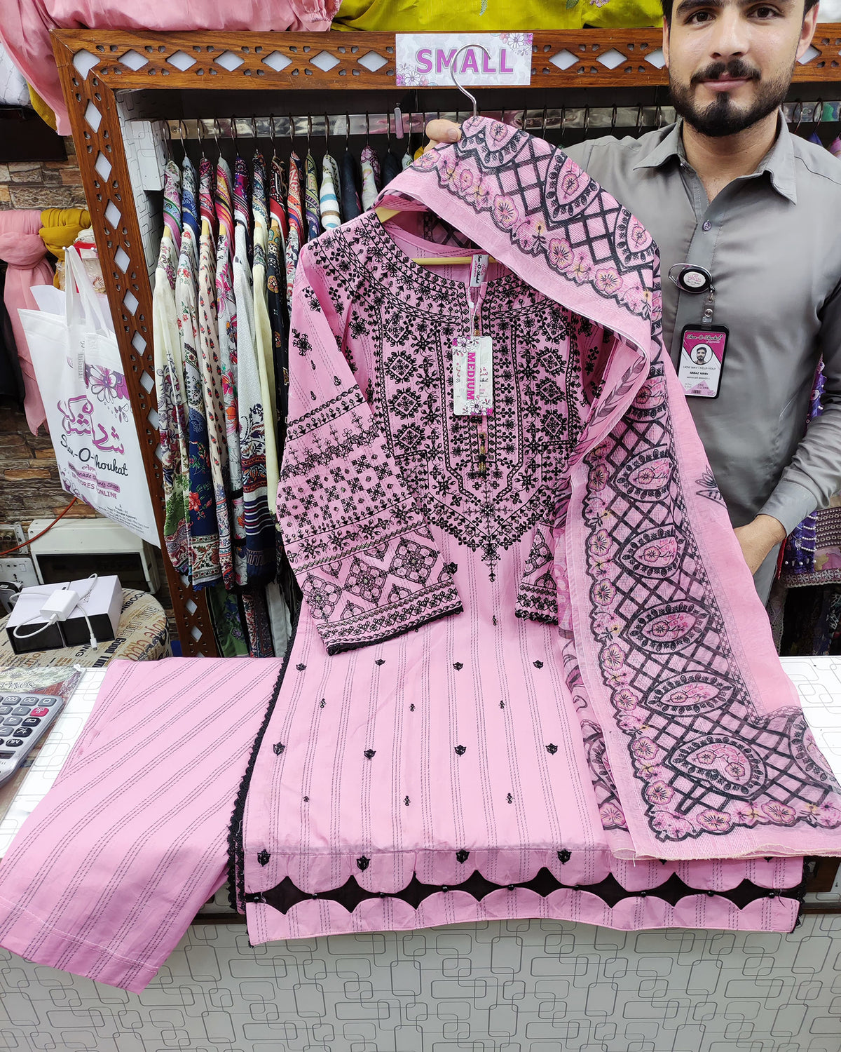 Designer Embroidered Three Piece | Minsa | Doria Lawn