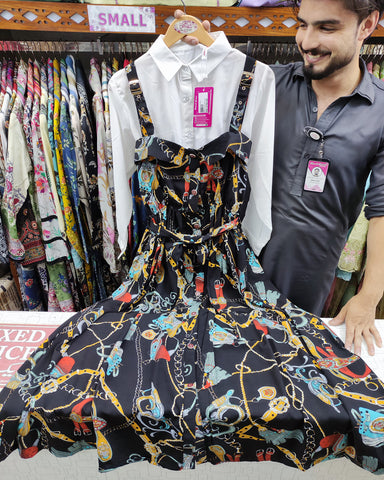 Designer Printed Rompers with Shirt | Georgette Fabric