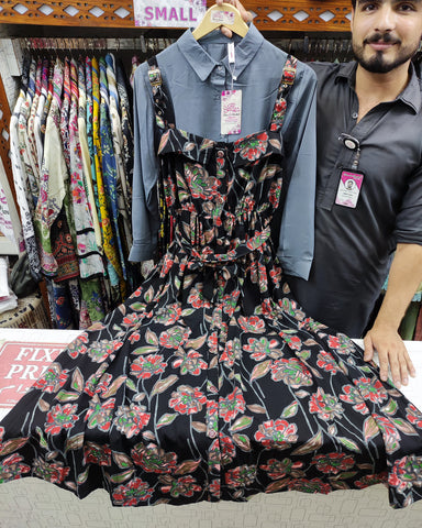 Designer Printed Rompers with Shirt | Georgette Fabric