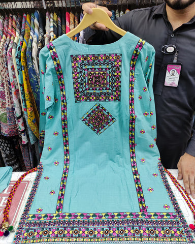 Designer Three Piece | Chilli Milli | Dobby Lawn