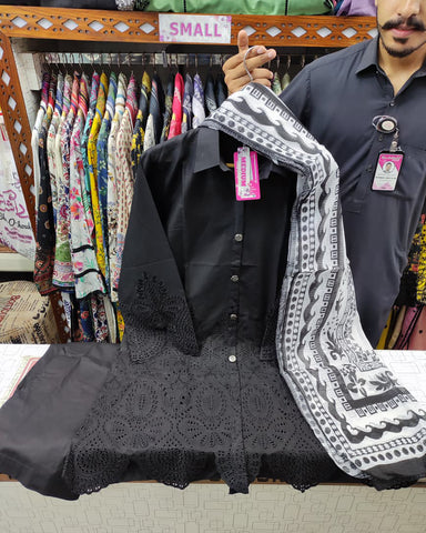 Designer Three Piece | Embroidered - Saiyaara | Premium Cotton