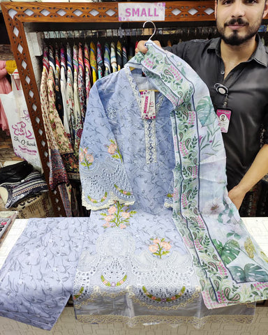 Designer Three Pieces | Roop-VI | Soft Print Cotton Lawn