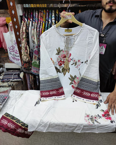 Floral Printed Western Shirt | Tussle Motti Punched | Georgette