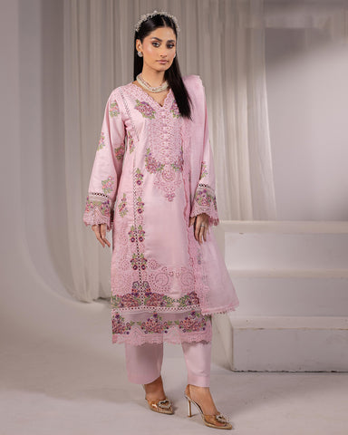 Embroidered Three Pieces | Luxury Designer | Winter Plain Khaddar
