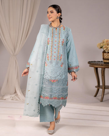 Embroidered Three Pieces | Luxury Designer | Winter Plain Khaddar