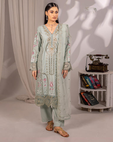 Embroidered Three Pieces | Luxury Designer | Winter Dhanak