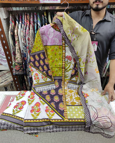Designer Three Pieces | Printed - Mid Season Special | Cambric