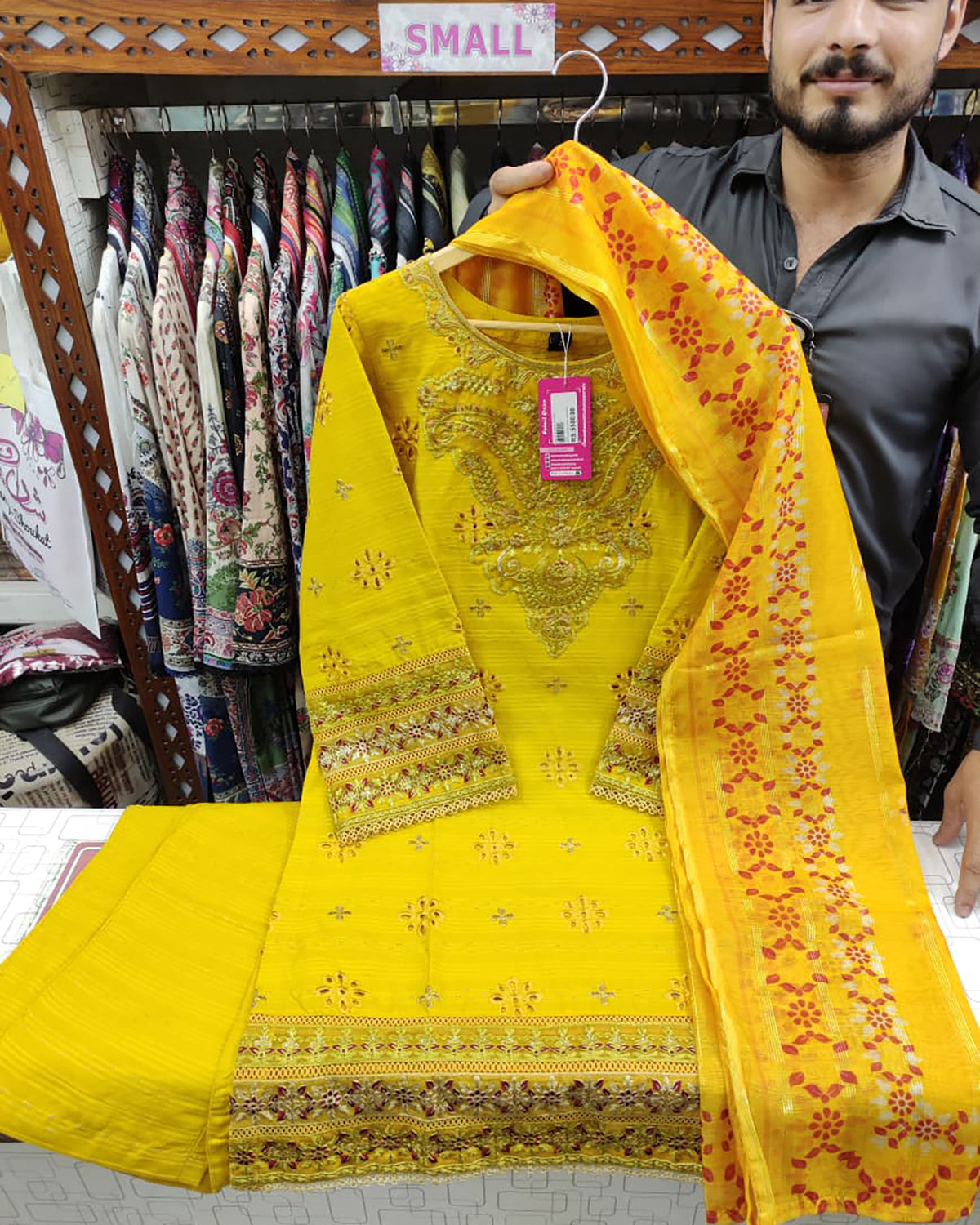 Designer Three Pieces | Eclairs | Winter Self Cotton