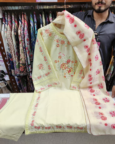 Designer Emb Three Pieces | Batik | Winter Khaddar