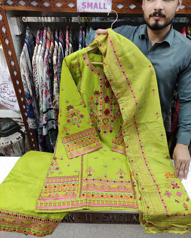 Designer Three Piece | Nain Tara | Winter Cotton