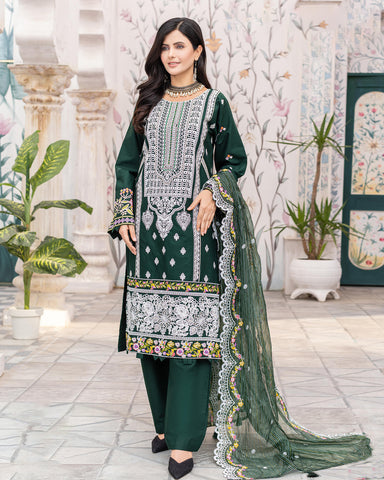 Designer Three Pieces | Elegant Embroidered | Winter Khaddar