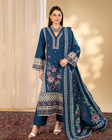 Designer Three Pieces | Sundas | Winter Dhanak