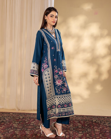 Designer Three Pieces | Sundas | Winter Dhanak