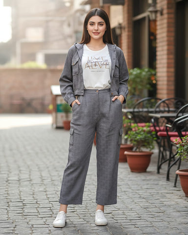 Western CoOrds Set | Designer "Hoodie" | Crinkled CY