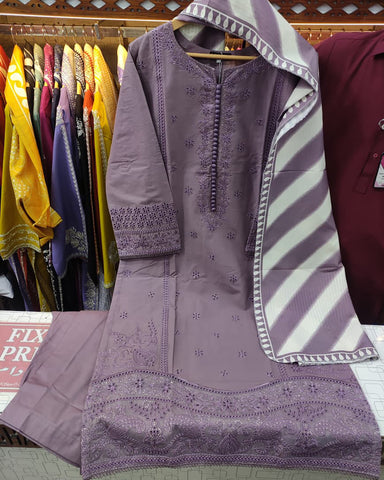 Designer Three Piece | Masakali-Buttoned Down | Premium Winter Cotton