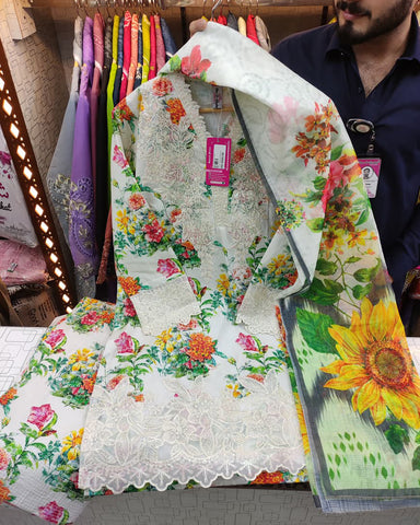 Designer Three Piece | Mano - Winter Special | Premium Corduroy Khaddar