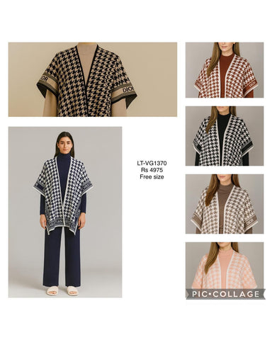 Western Cape Shawl Co-ord Set | Designer "Dior" | Imported Wool