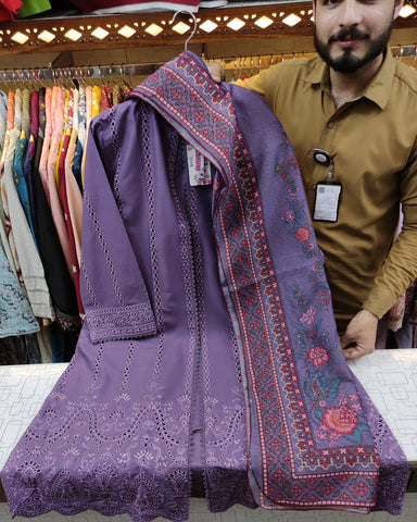Designer Three Piece | Luxury Gown-II | Lawn Cotton