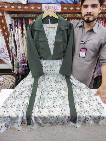 Printed Frock | Jacket Maxi | Georgette