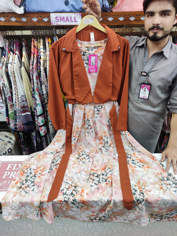 Printed Frock | Jacket Maxi | Georgette