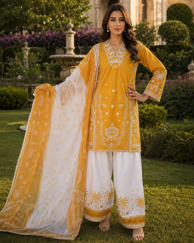 Malika-E-Sarma - Embroidered - Premium Winter Cotton