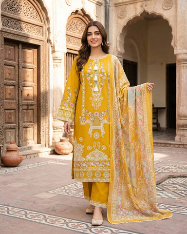 Marwa - Embroidered - Premium Winter Cotton