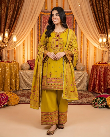 Designer Three Piece | Nain Tara | Luxury Winter Cotton