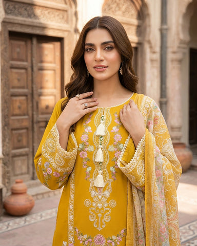 Marwa - Embroidered - Premium Winter Cotton