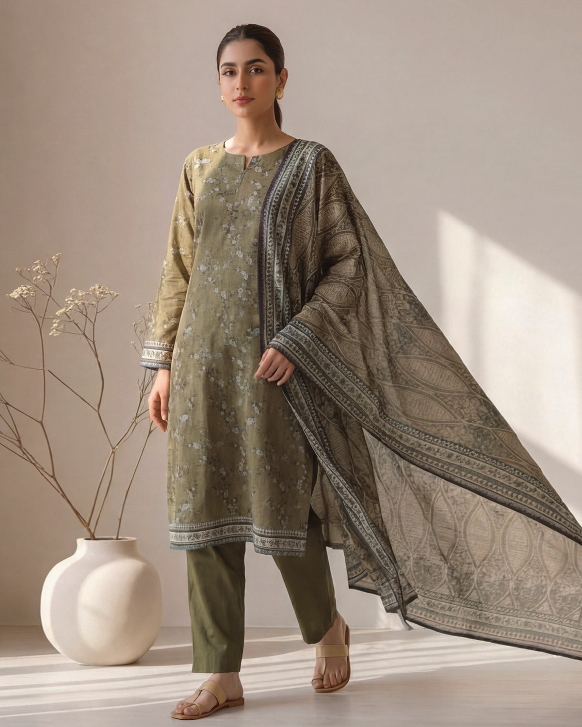 Zavia - Printed - Premium Khaddar