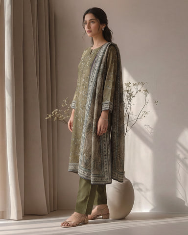 Zavia - Printed - Premium Khaddar