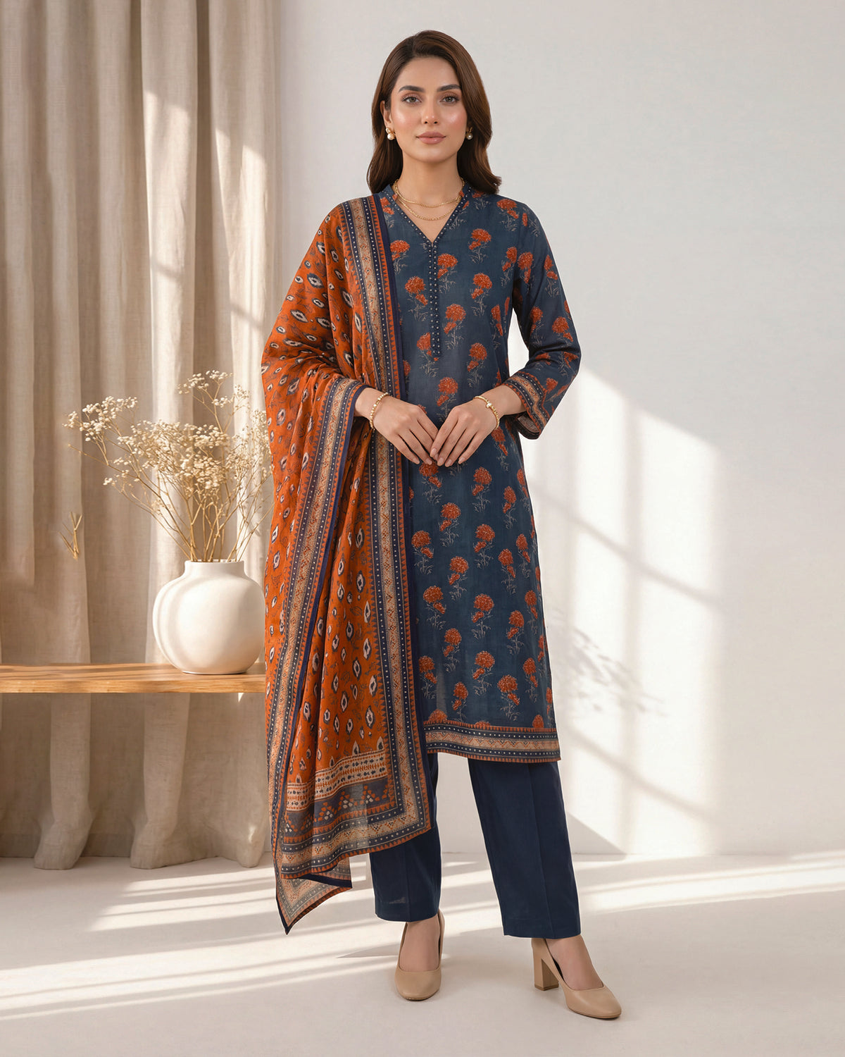 Zavia - Printed - Premium Khaddar
