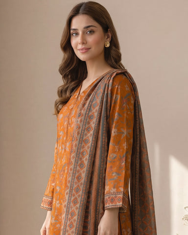 Zavia - Printed - Premium Khaddar