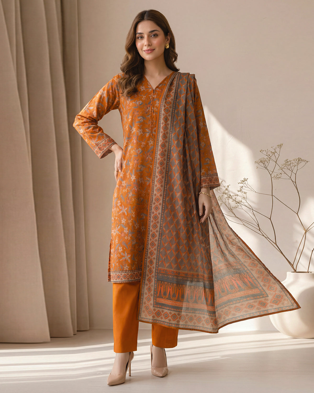 Zavia - Printed - Premium Khaddar